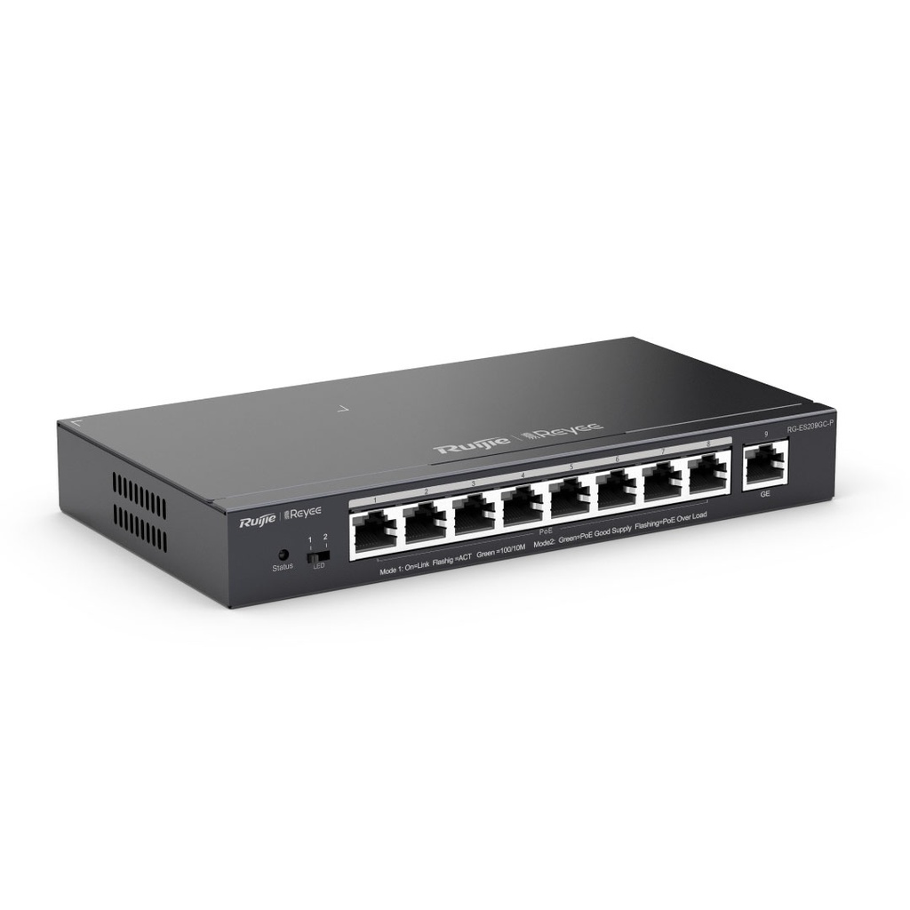 Ruijie | Reyee 9-Port Gigabit Cloud Managed PoE+ Switch