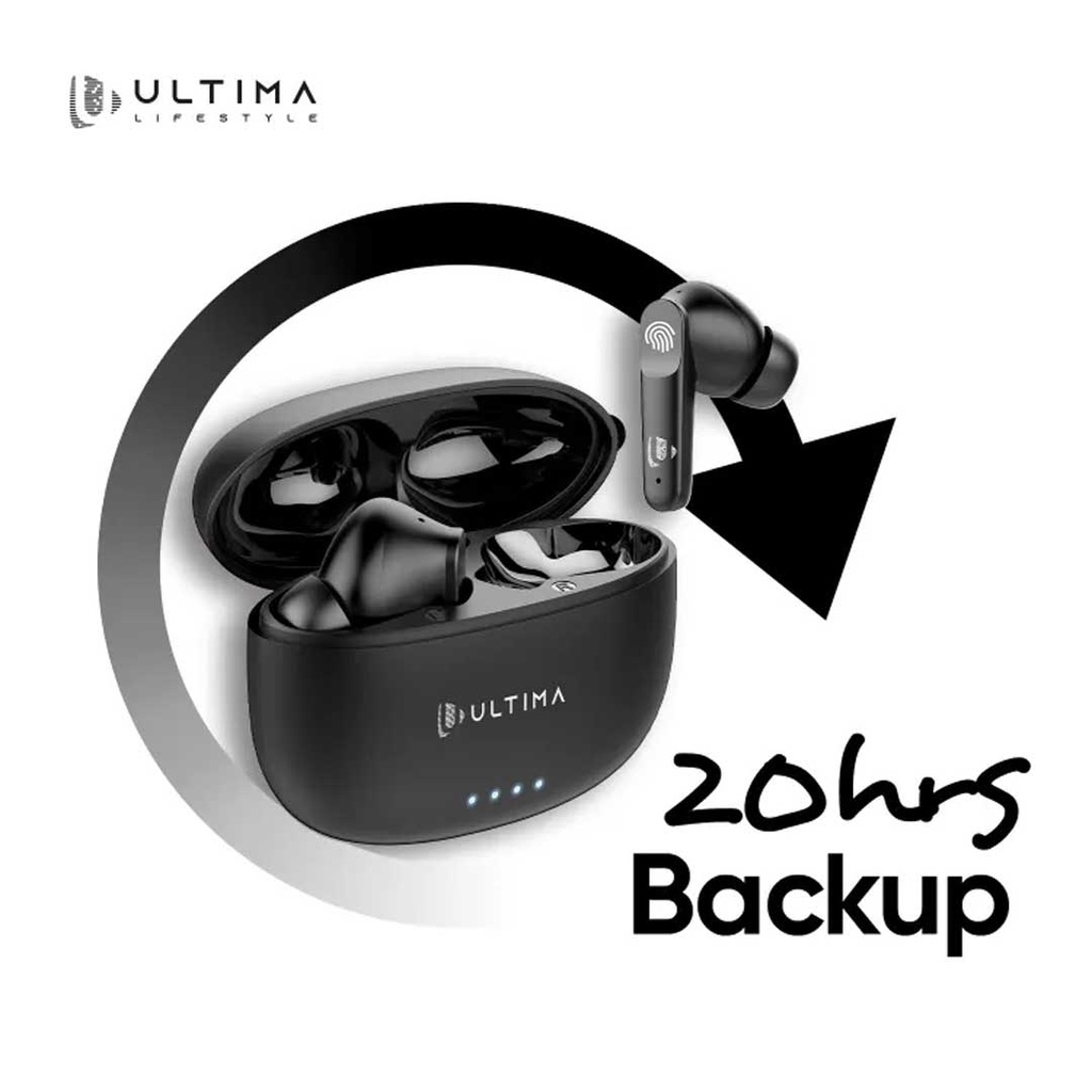 Ultima Atom 520 Wireless Earbuds | 20 Hrs Playback | IPX5 Water Resistance | IWP Technology | Game Mode