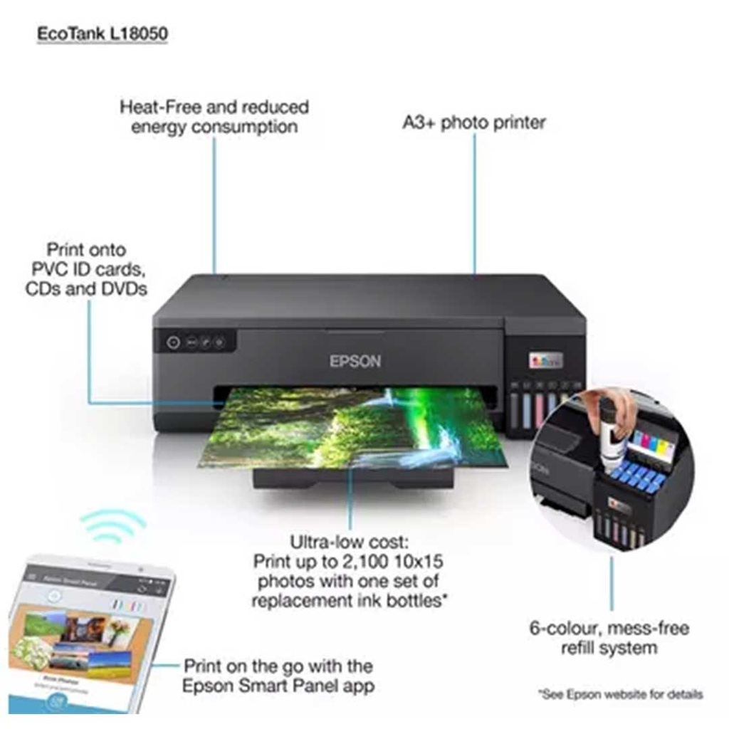 EcoTank L18050 Multifunction A3+ Wi-Fi Ink Tank Photo Printer (Six Colour)